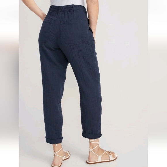 ⭐ Navy Blue Old Navy Cotton Straight Leg Pants 22⭐ - Picture 2 of 11